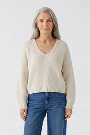 Strickpullover mit V-Ausschnitt