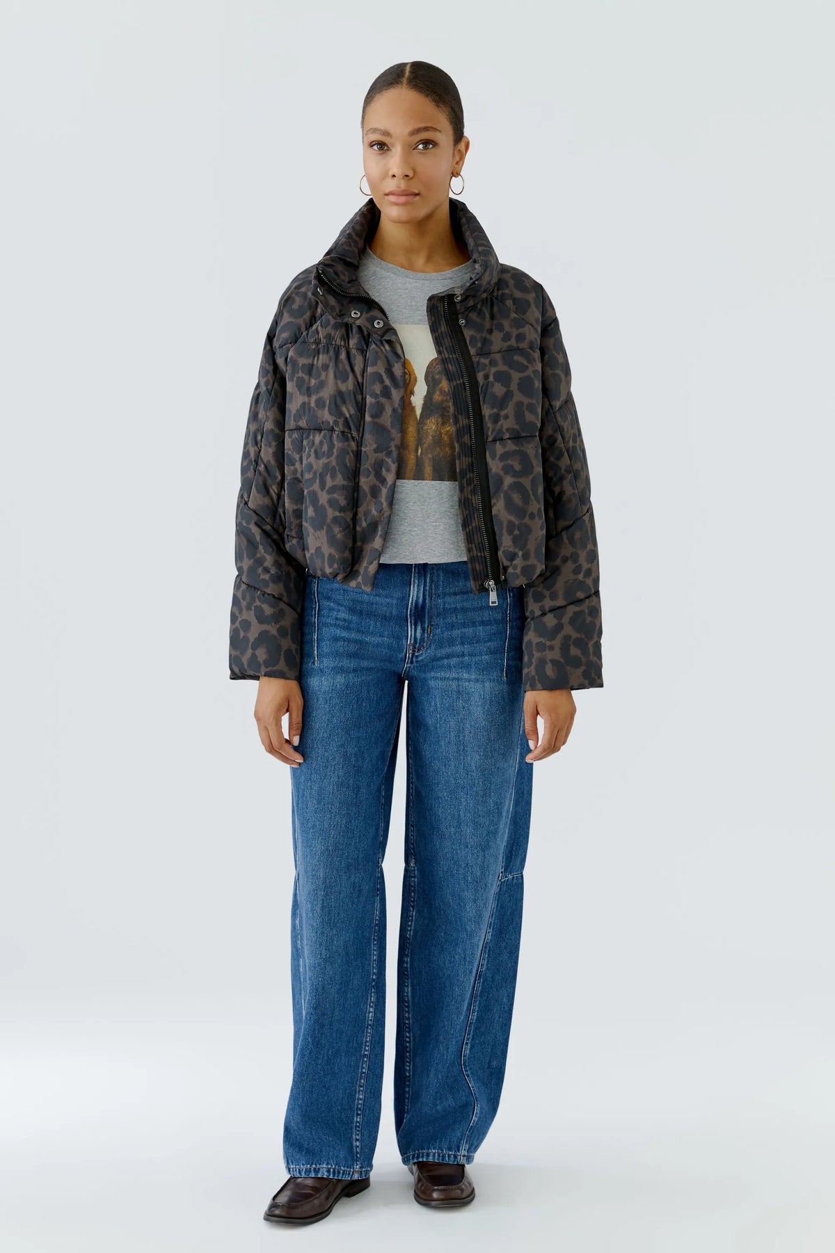 Pufferjacke mit Stehkragen