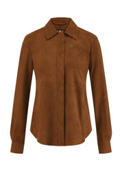 Bluse aus Leder