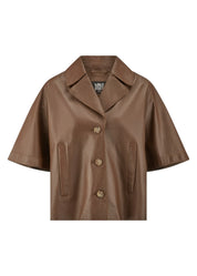 Overshirt aus Leder