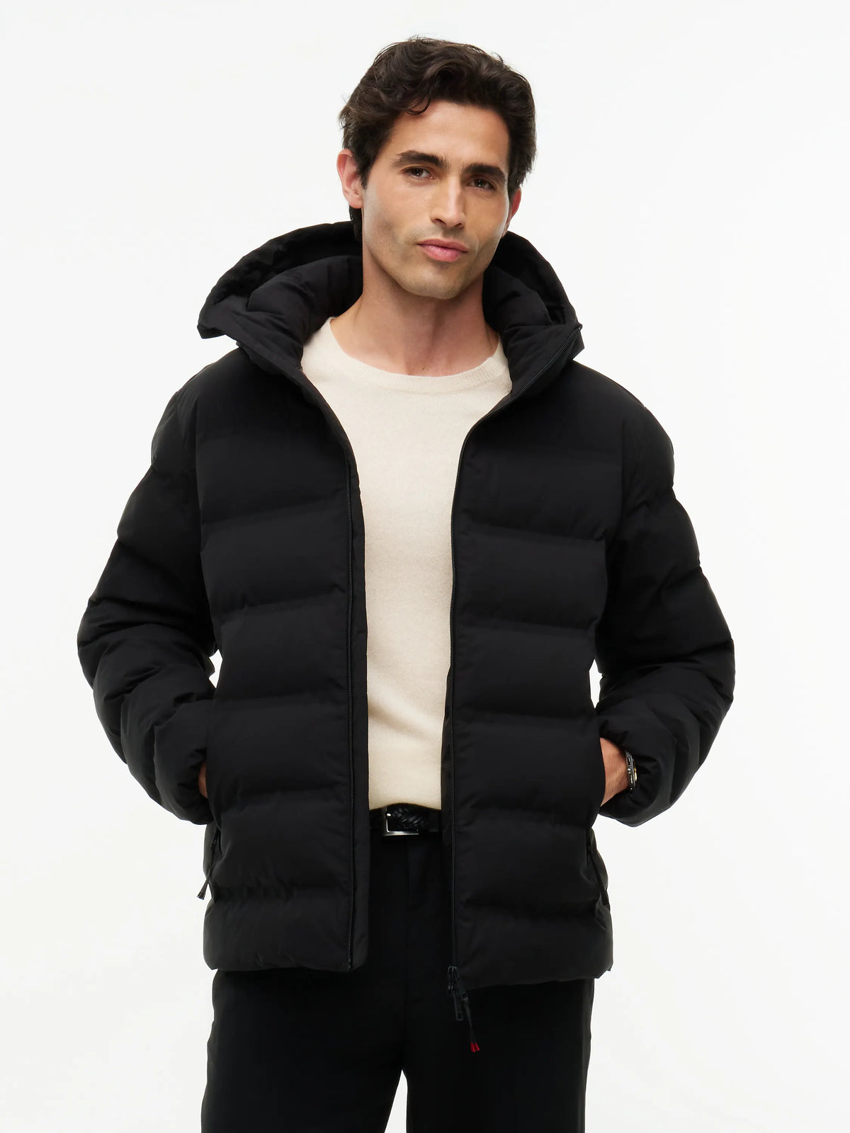 Steppjacke mit abnehmbarer Kapuze