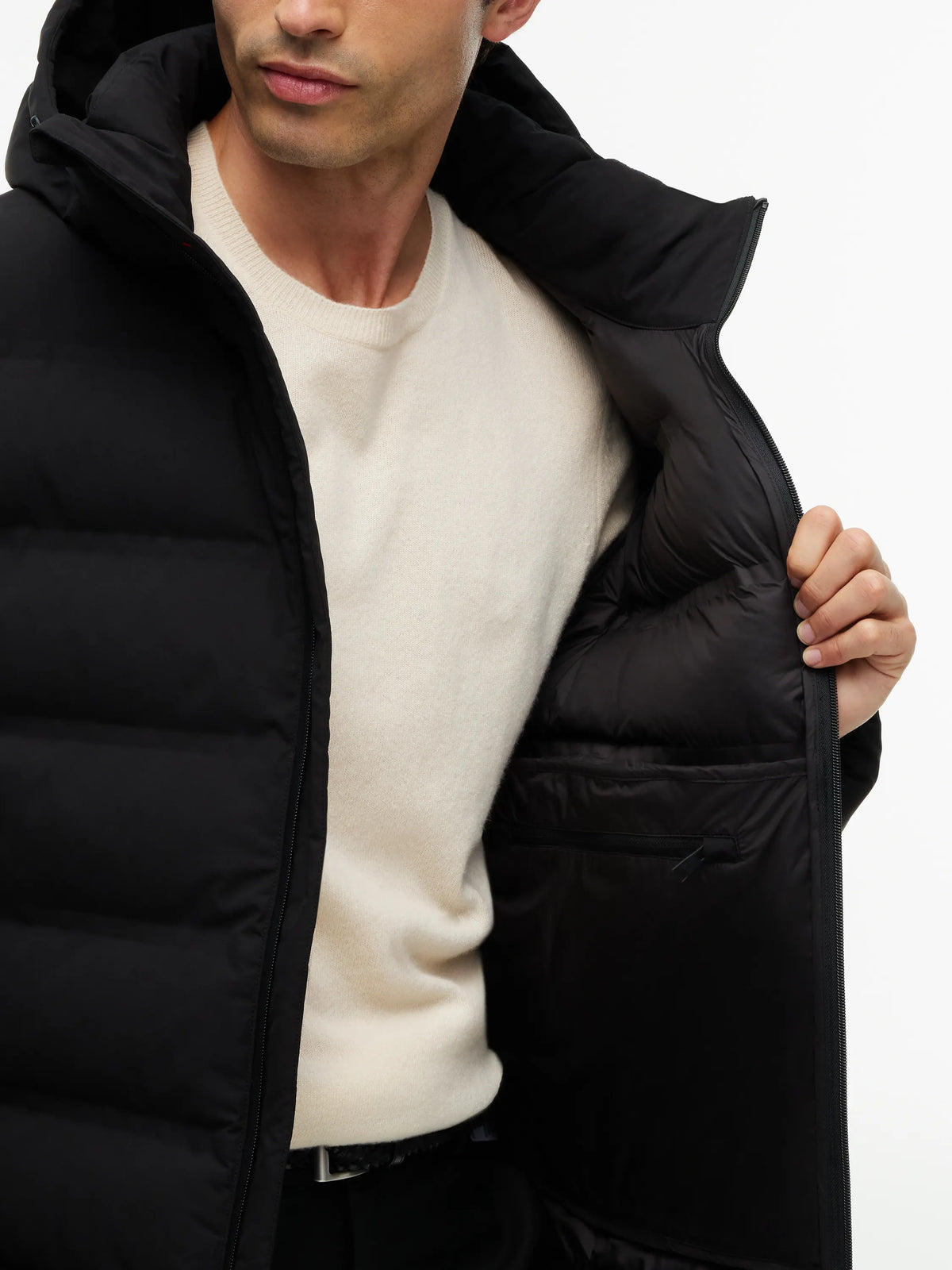 Steppjacke mit abnehmbarer Kapuze