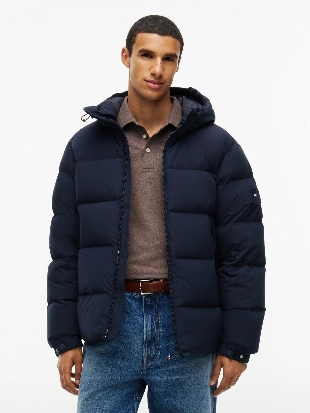 Daunenjacke mit Kapuze