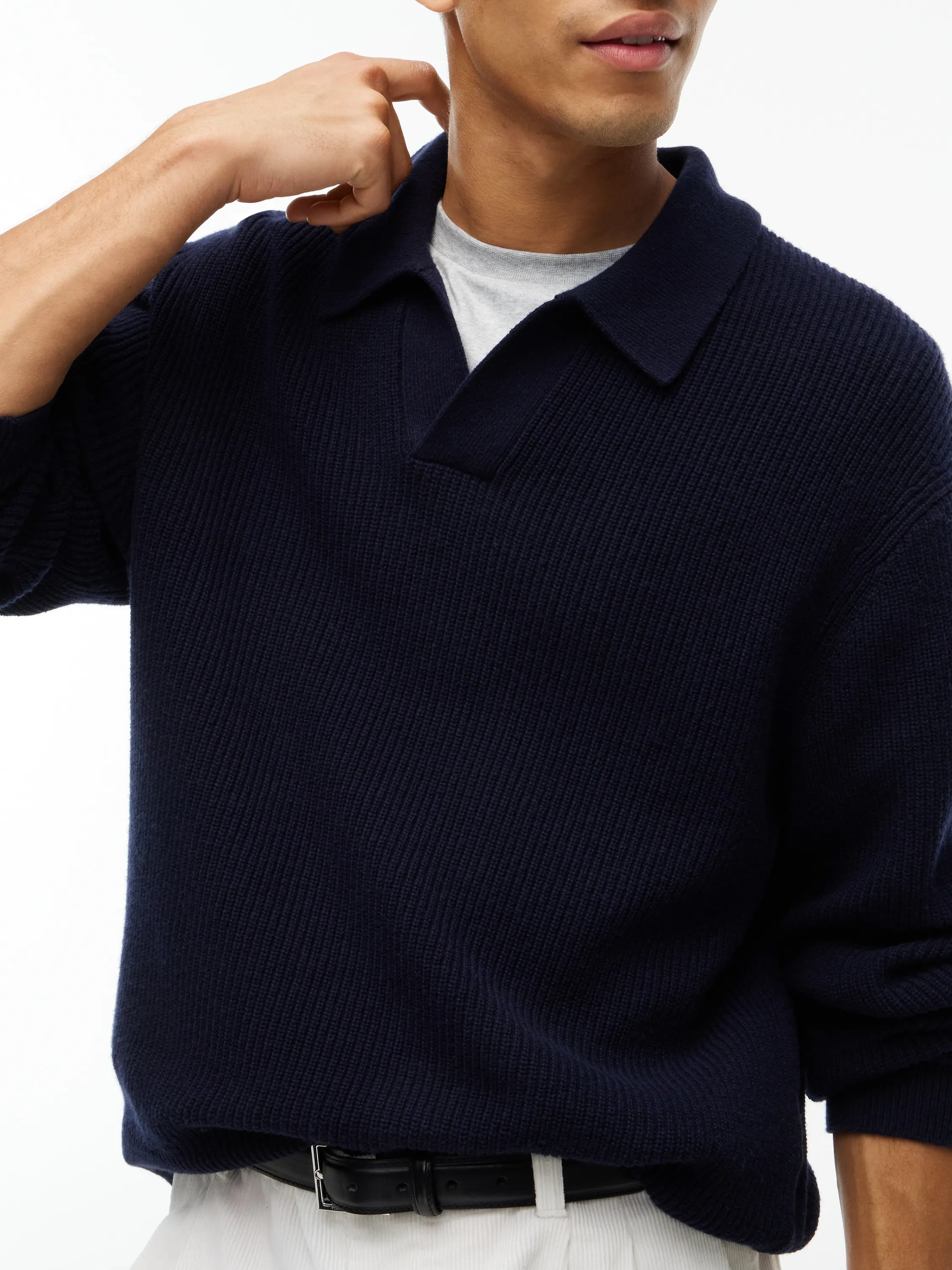 Strickpoloshirt FISHERMAN RIB