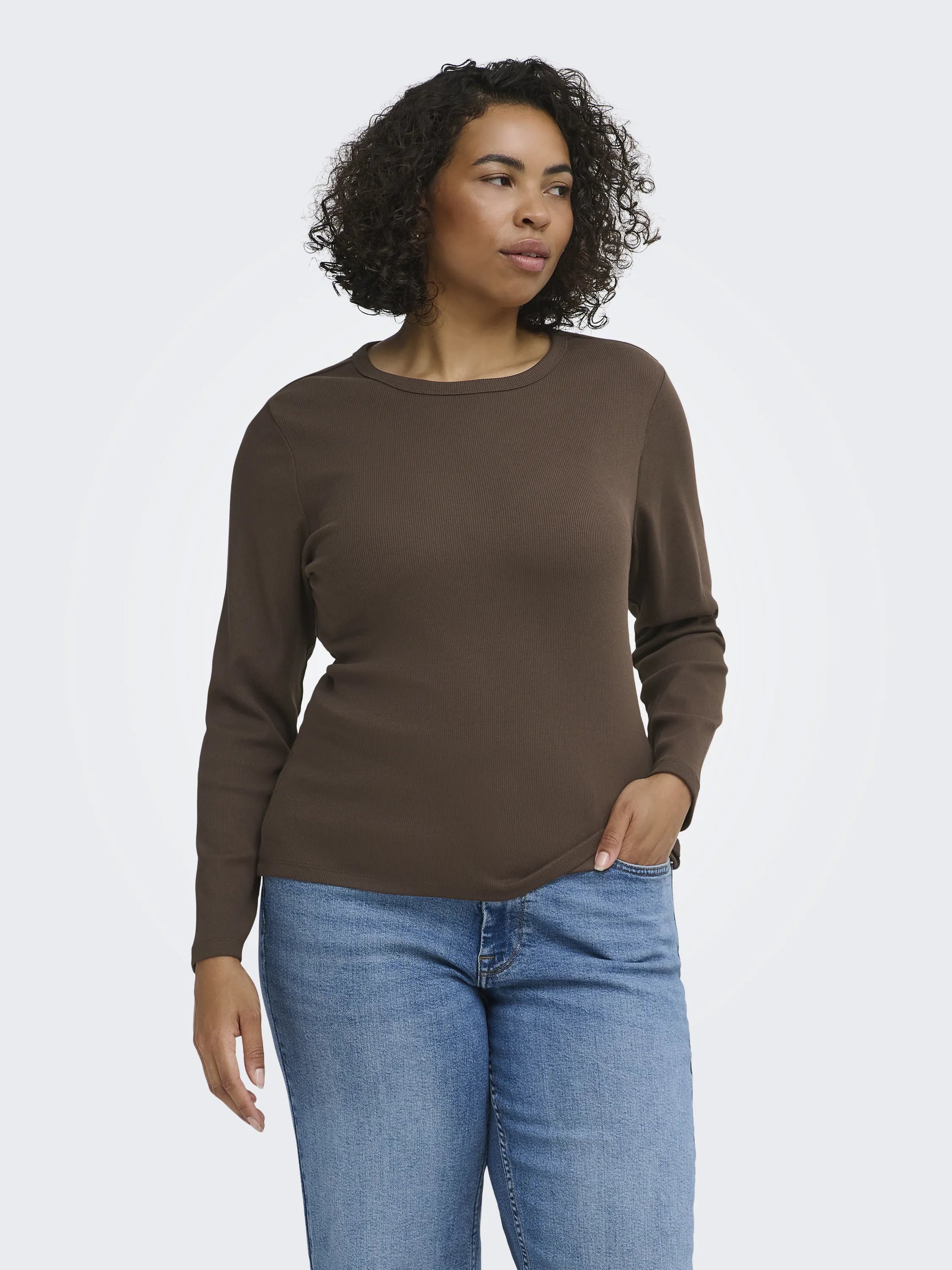 Langarmshirt VAL aus Rippstrick