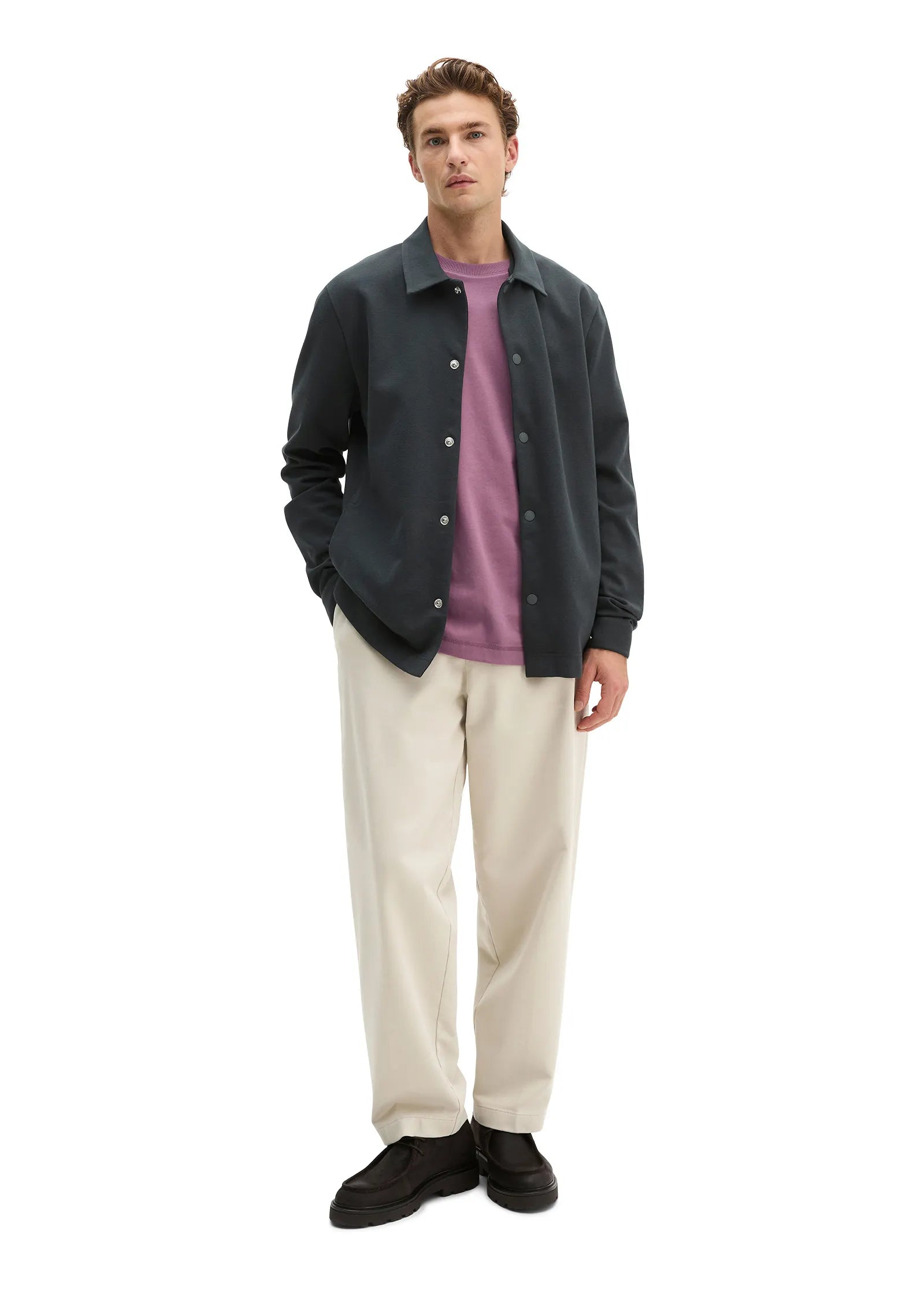 Sweatjacke mit Kragen Regular Fit