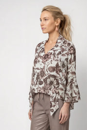 Schluppenbluse floral