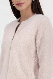 Strickjacke mit Rundhalsausschnitt
