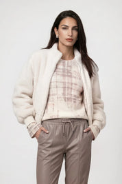 Teddyjacke mit Stehkragen