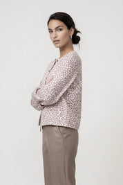 Strickjacke mit Leopardenmuster