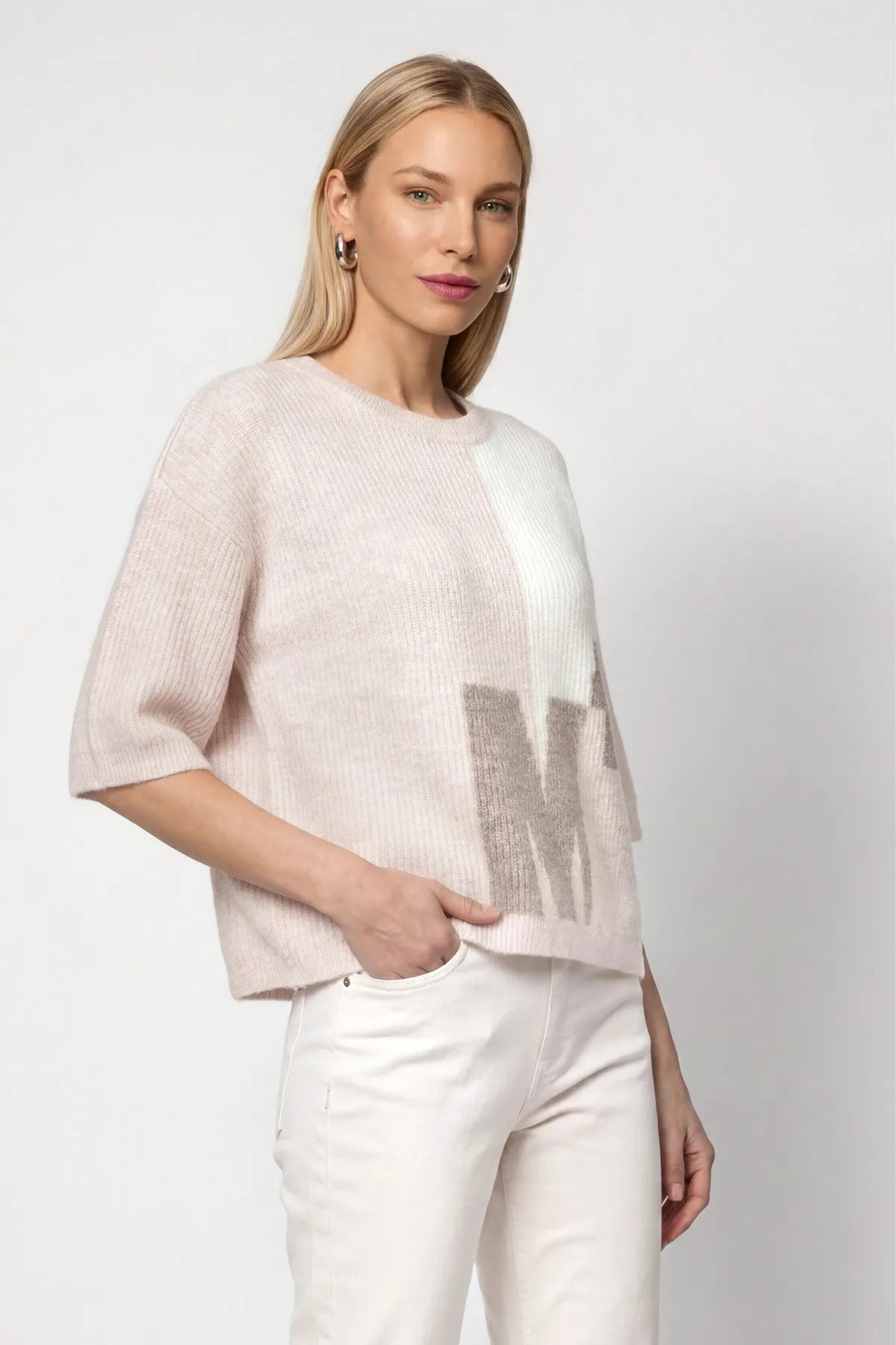 Strickpullover gemustert
