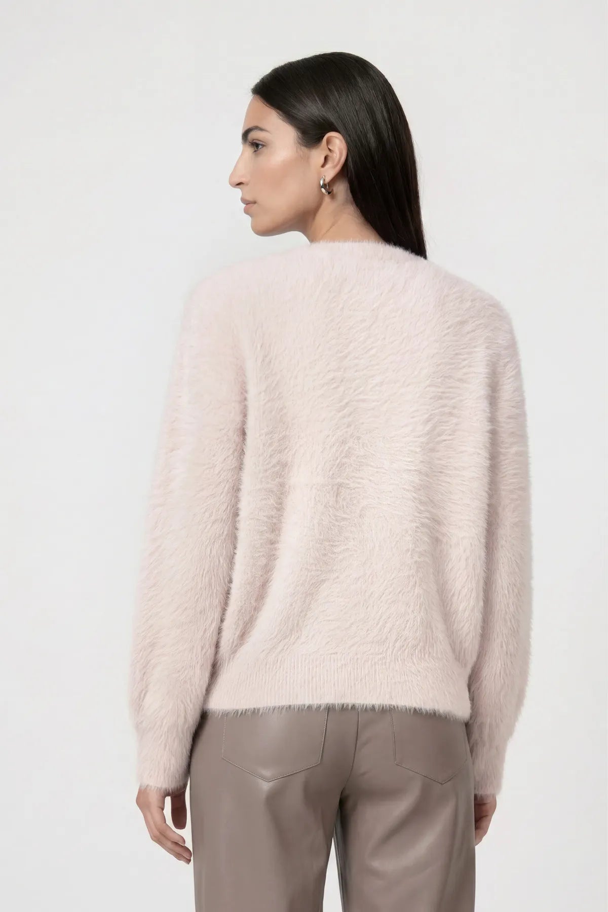 Strickjacke mit Rundhalsausschnitt