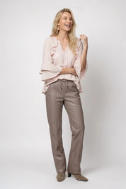 Chiffonbluse mit V-Ausschnitt