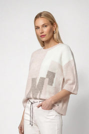 Strickpullover gemustert