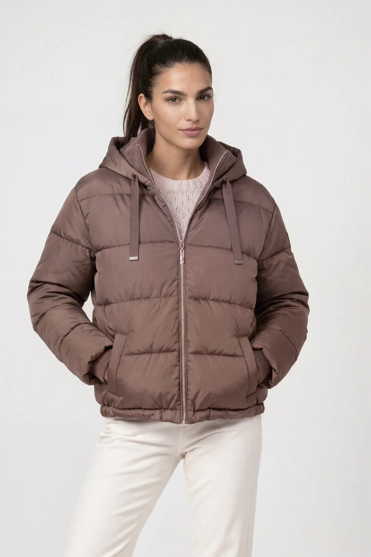 Steppjacke mit Kapuze