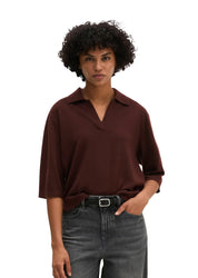 Strick-Poloshirt Loose Fit