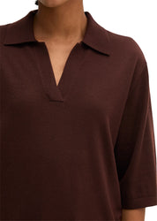 Strick-Poloshirt Loose Fit