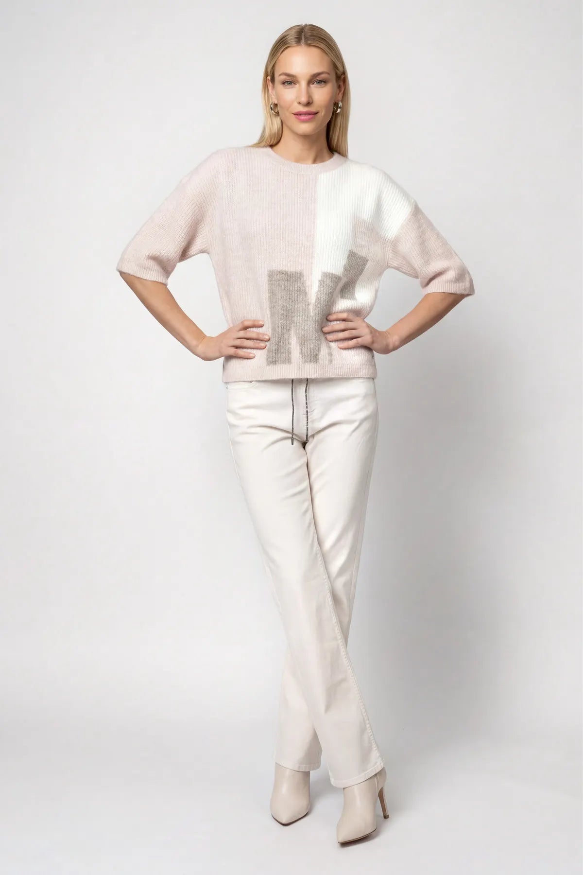 Strickpullover gemustert