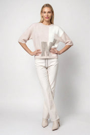 Strickpullover gemustert