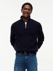 Strickpullover mit Quarter Zip