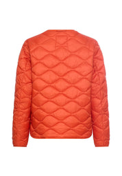 Steppjacke mit Rundhalsausschnitt