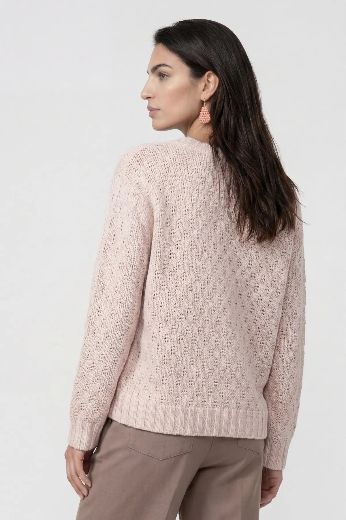 Strickpullover mit Rundhalsausschnitt
