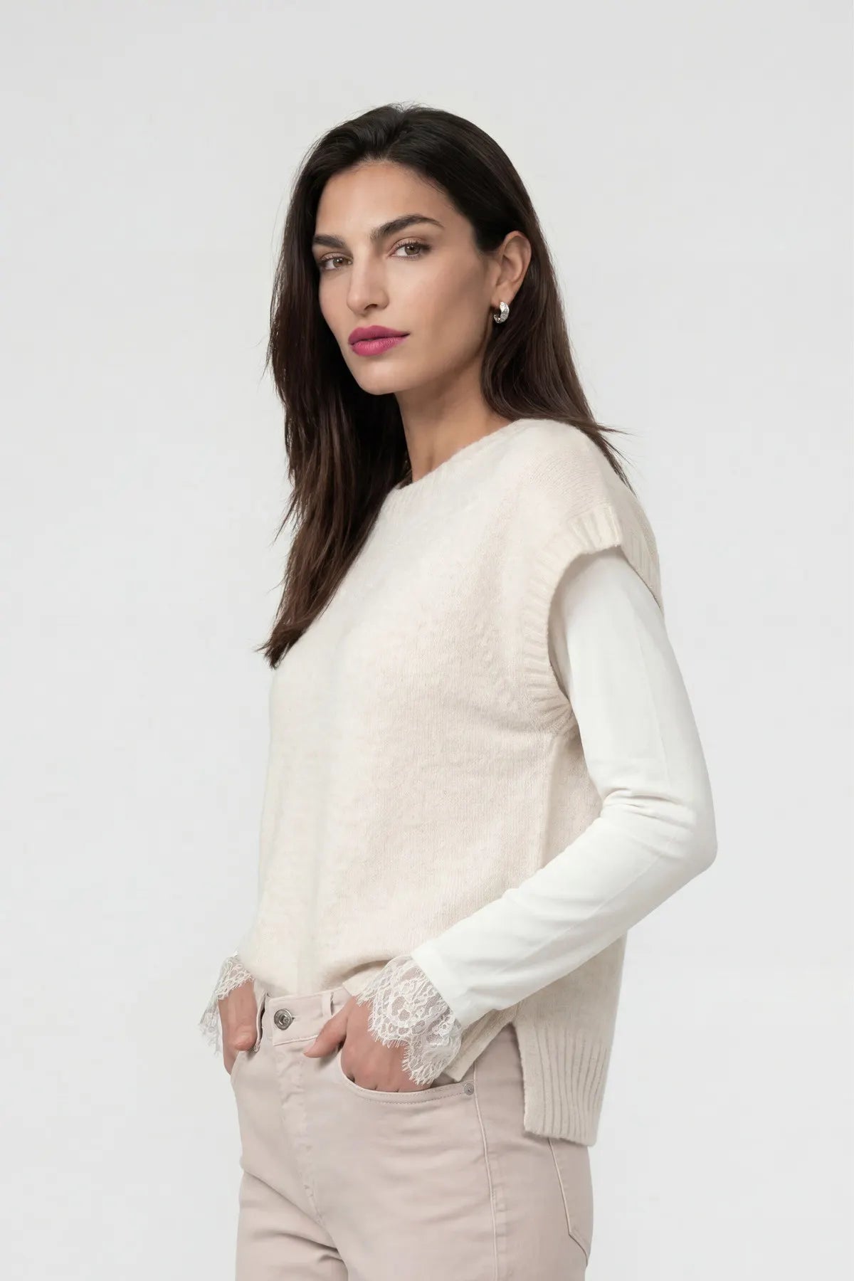 Strickpullunder mit Lurex