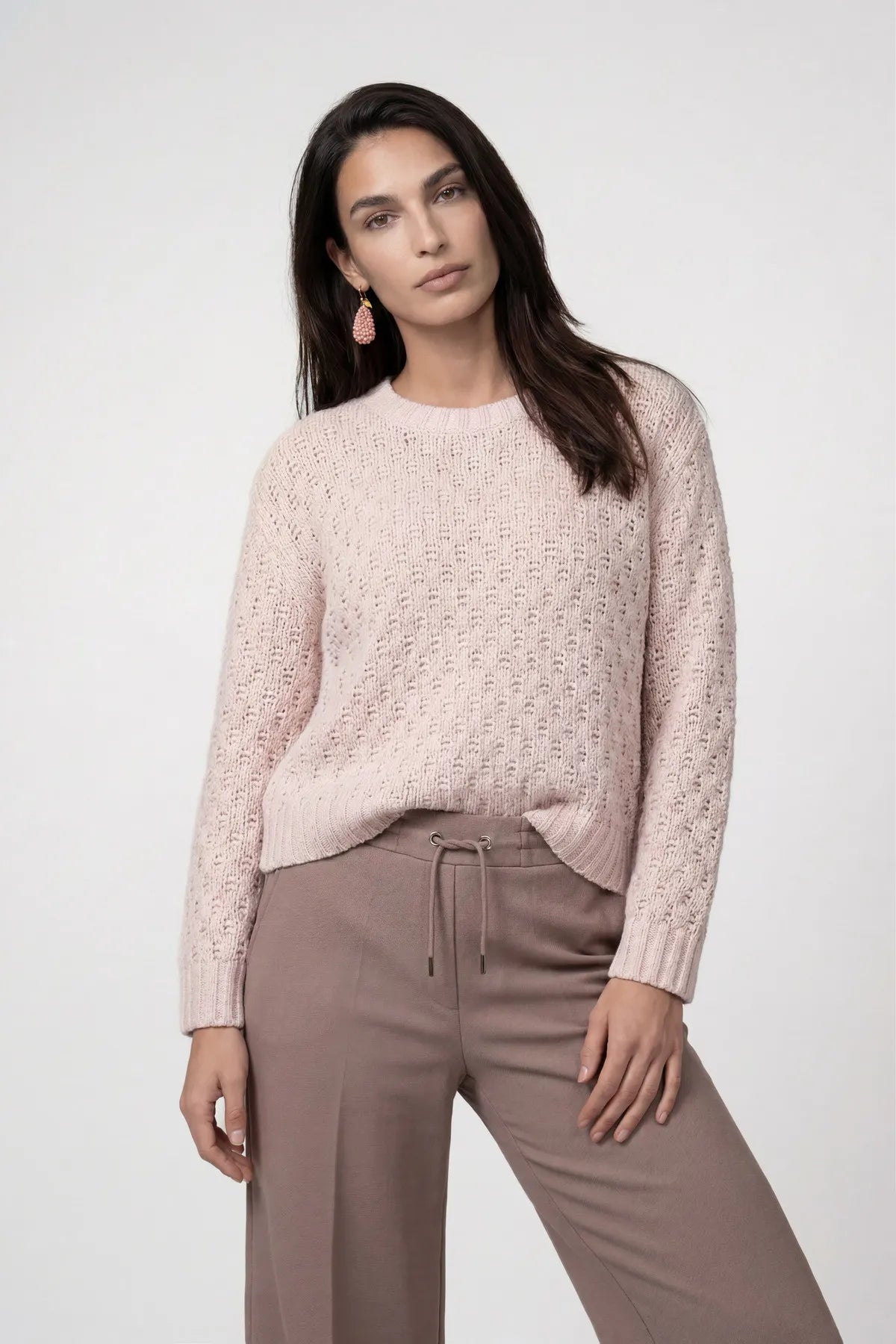 Strickpullover mit Rundhalsausschnitt