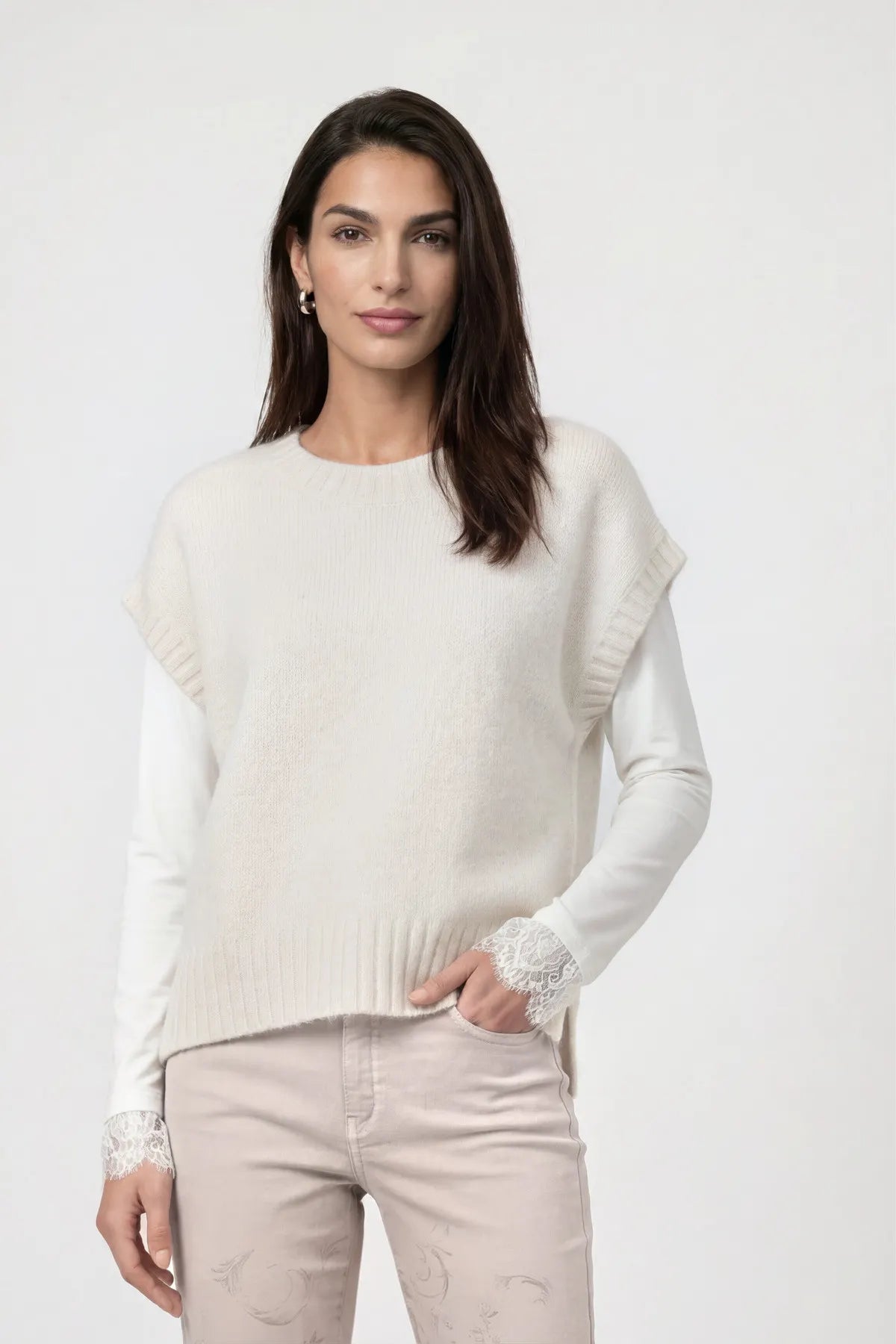 Strickpullunder mit Lurex