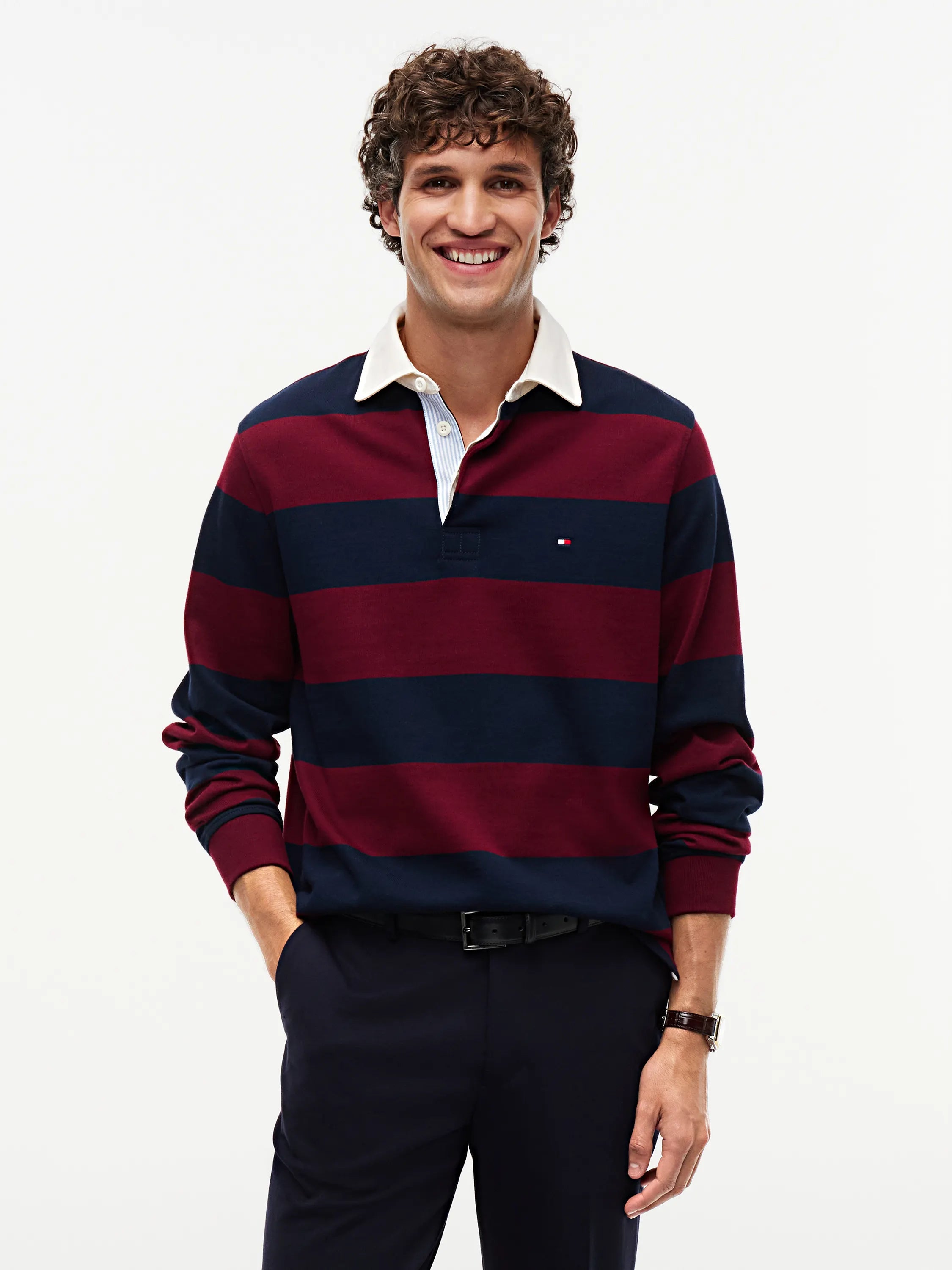 Langarmshirt aus Baumwolle gestreift