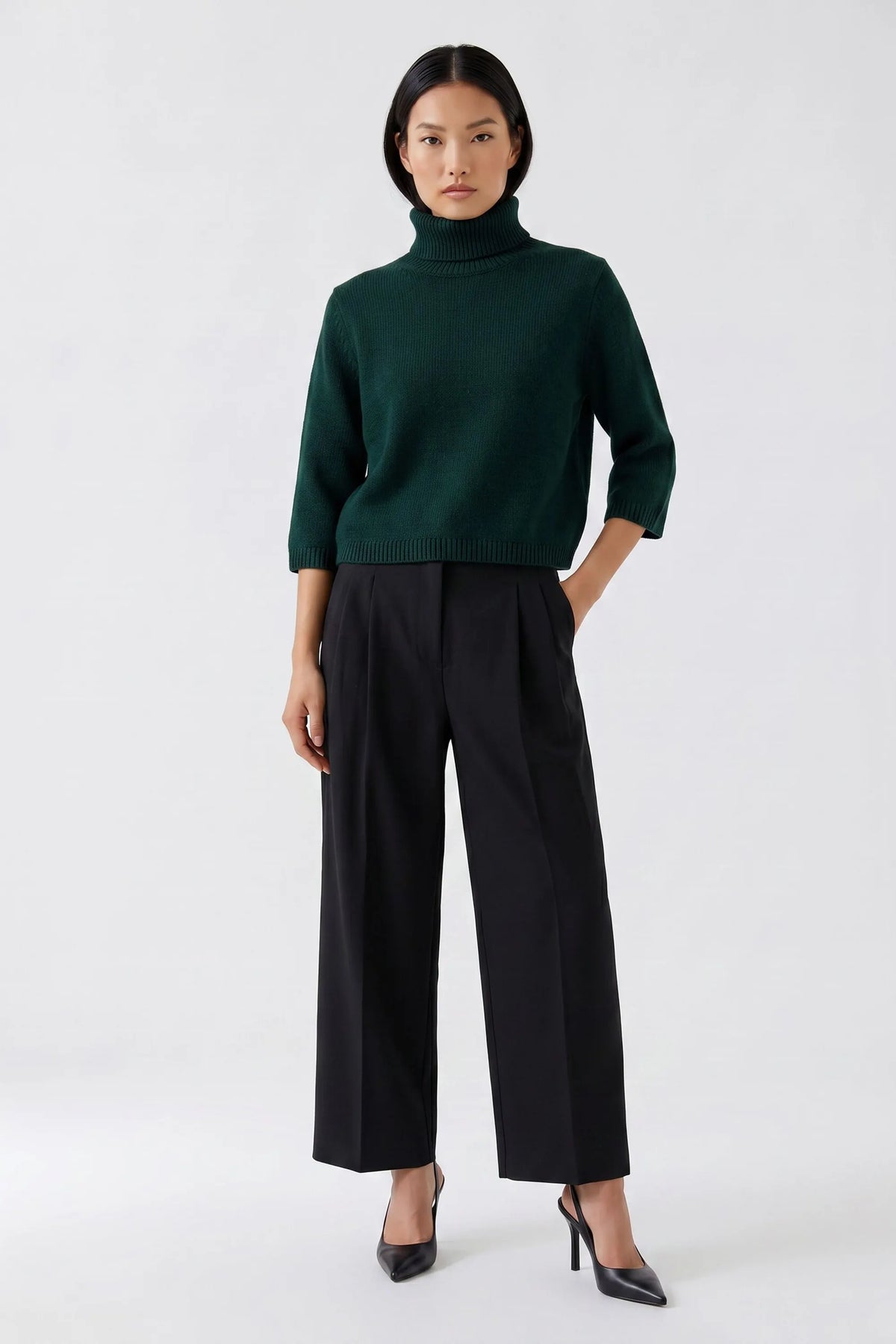 Bundfaltenhose Tapered Fit