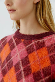 Strickpullover mit Rautenmuster
