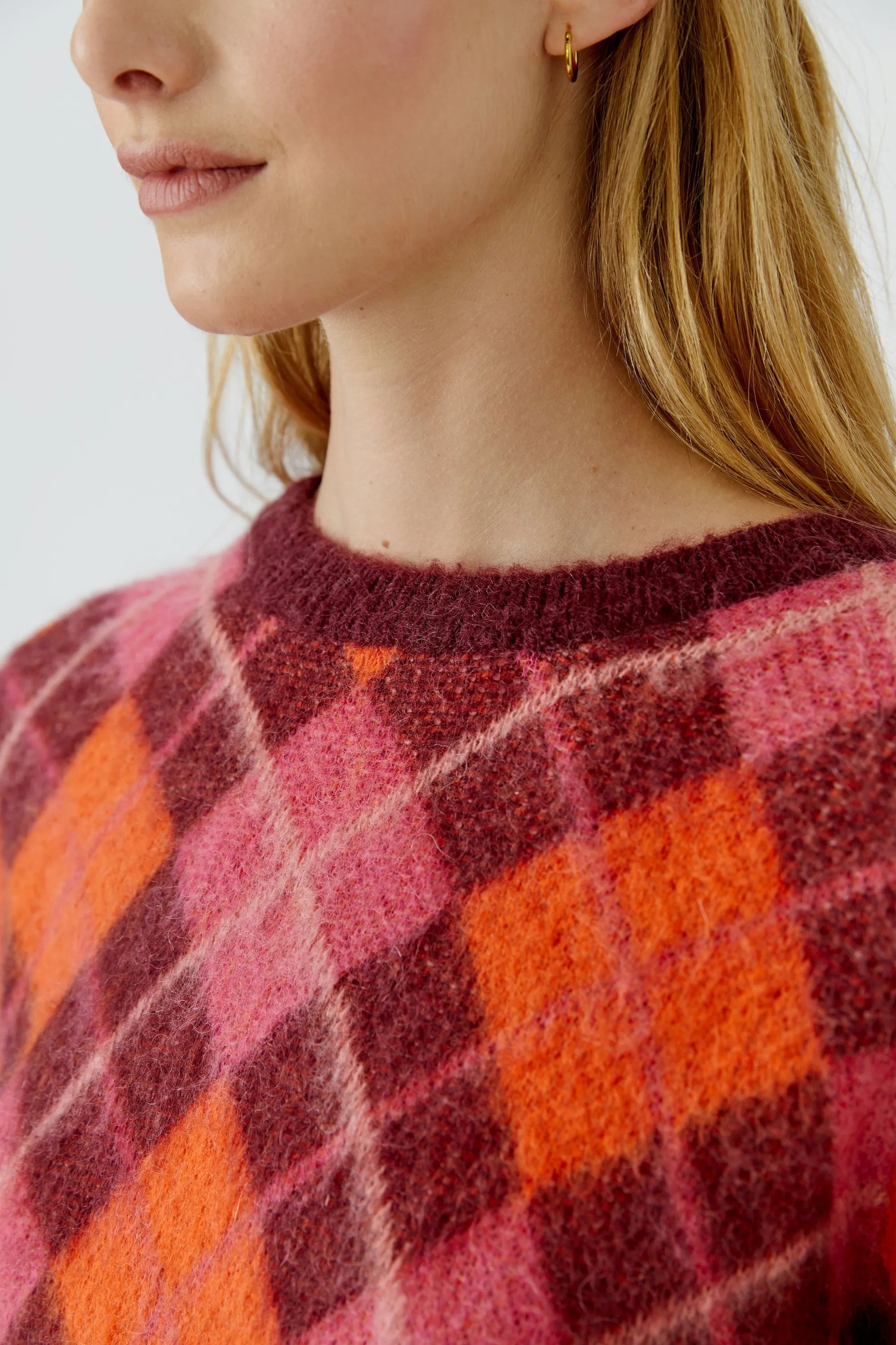 Strickpullover mit Rautenmuster