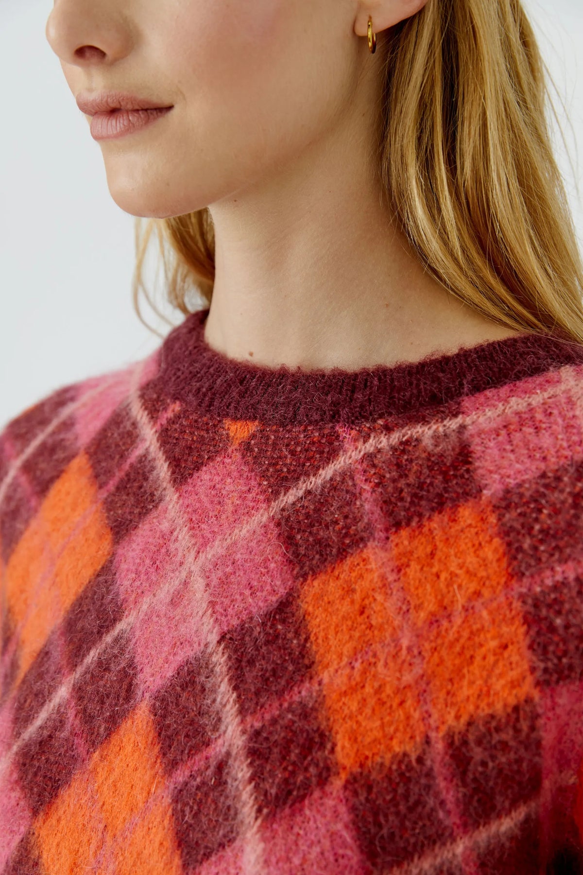 Strickpullover mit Rautenmuster