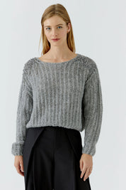 Strickpullover meliert
