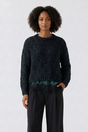 Strickpullover mit Rundhalsausschnitt