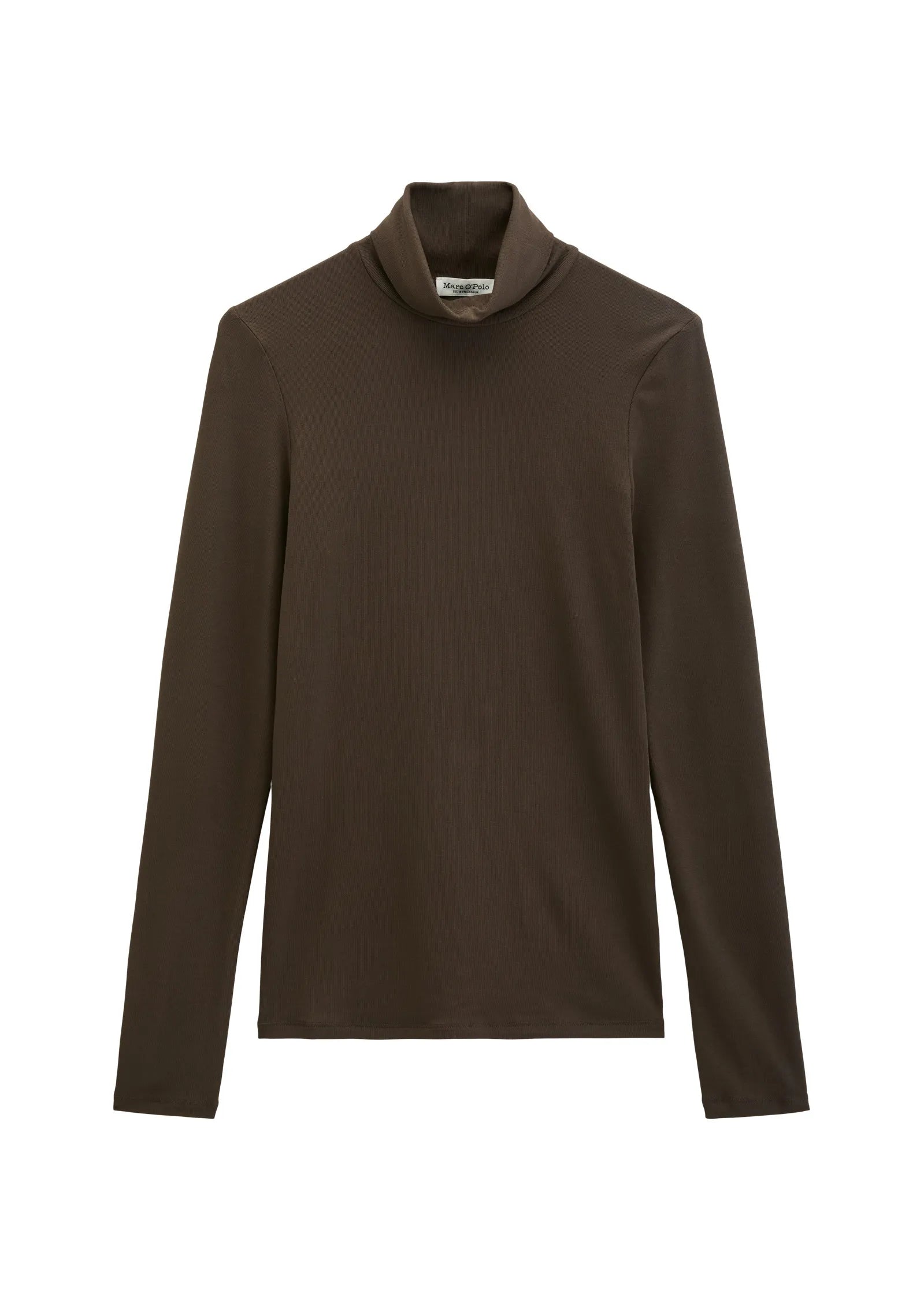 Rollkragen-Longsleeve slim