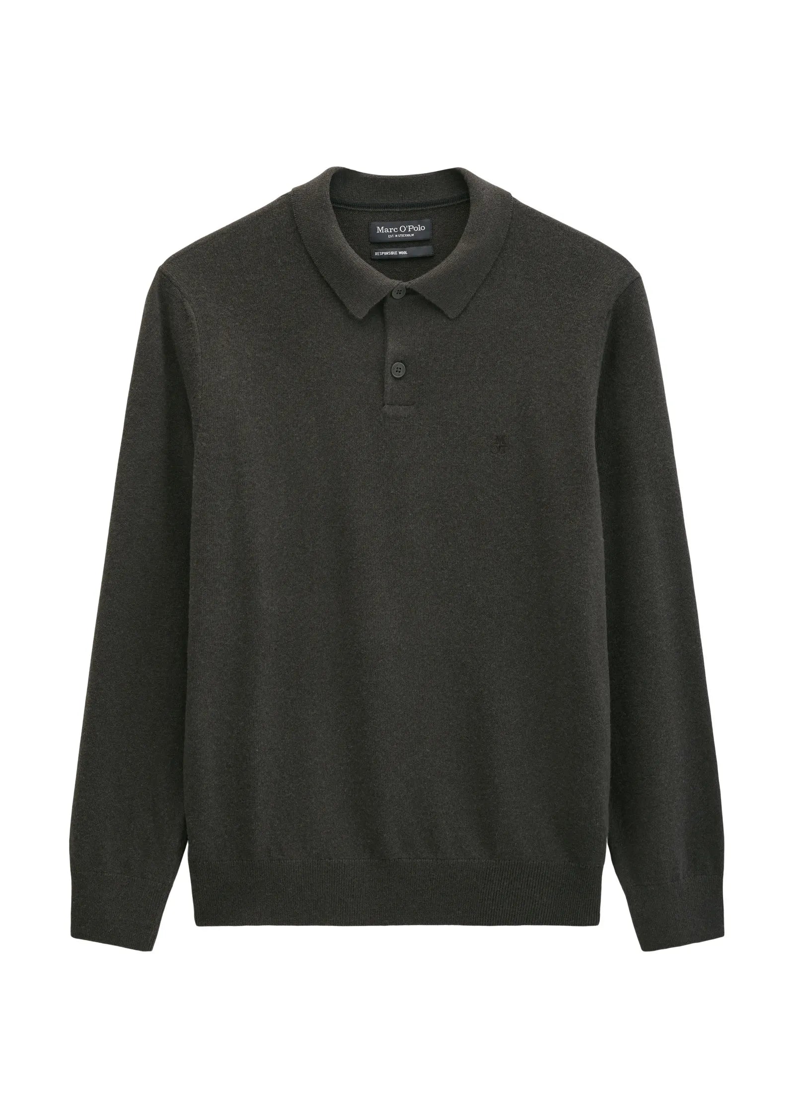 Strick-Poloshirt aus Schurwoll-Mix