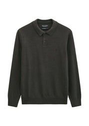 Strick-Poloshirt aus Schurwoll-Mix