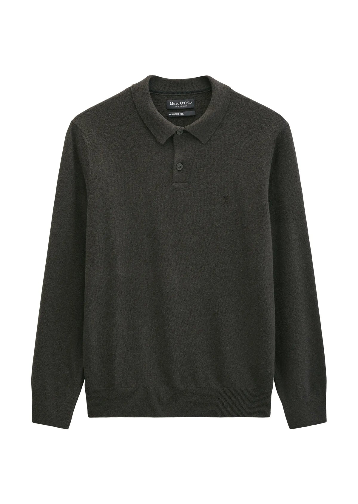 Strick-Poloshirt aus Schurwoll-Mix