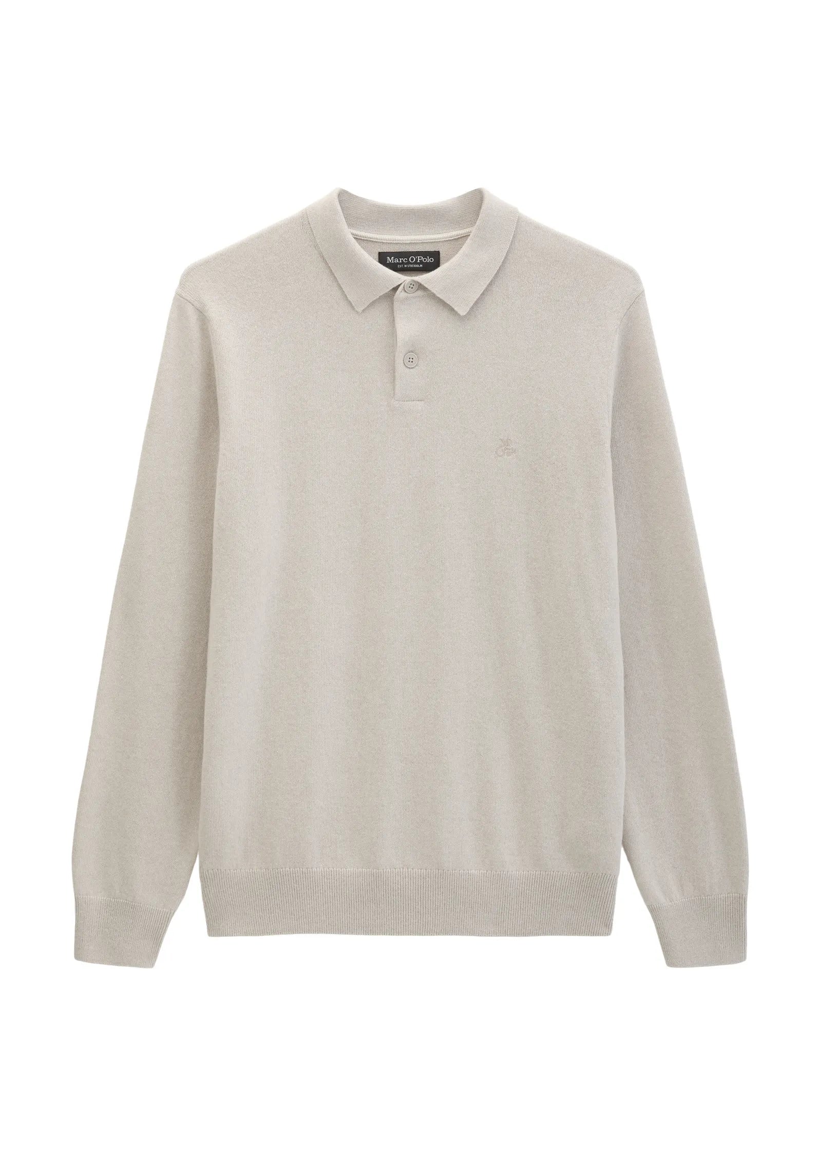 Strick-Poloshirt aus Schurwoll-Mix