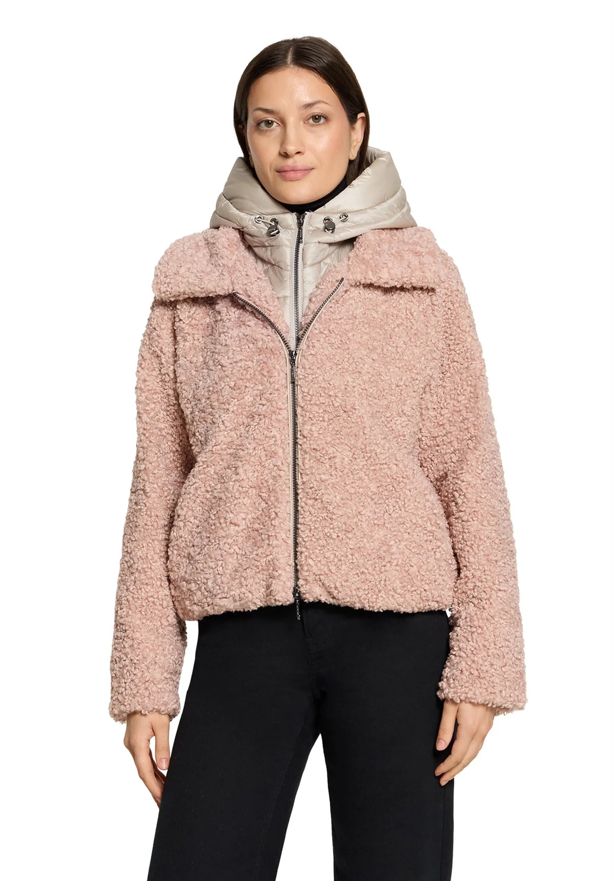 Plüschjacke in Schaf-Optik