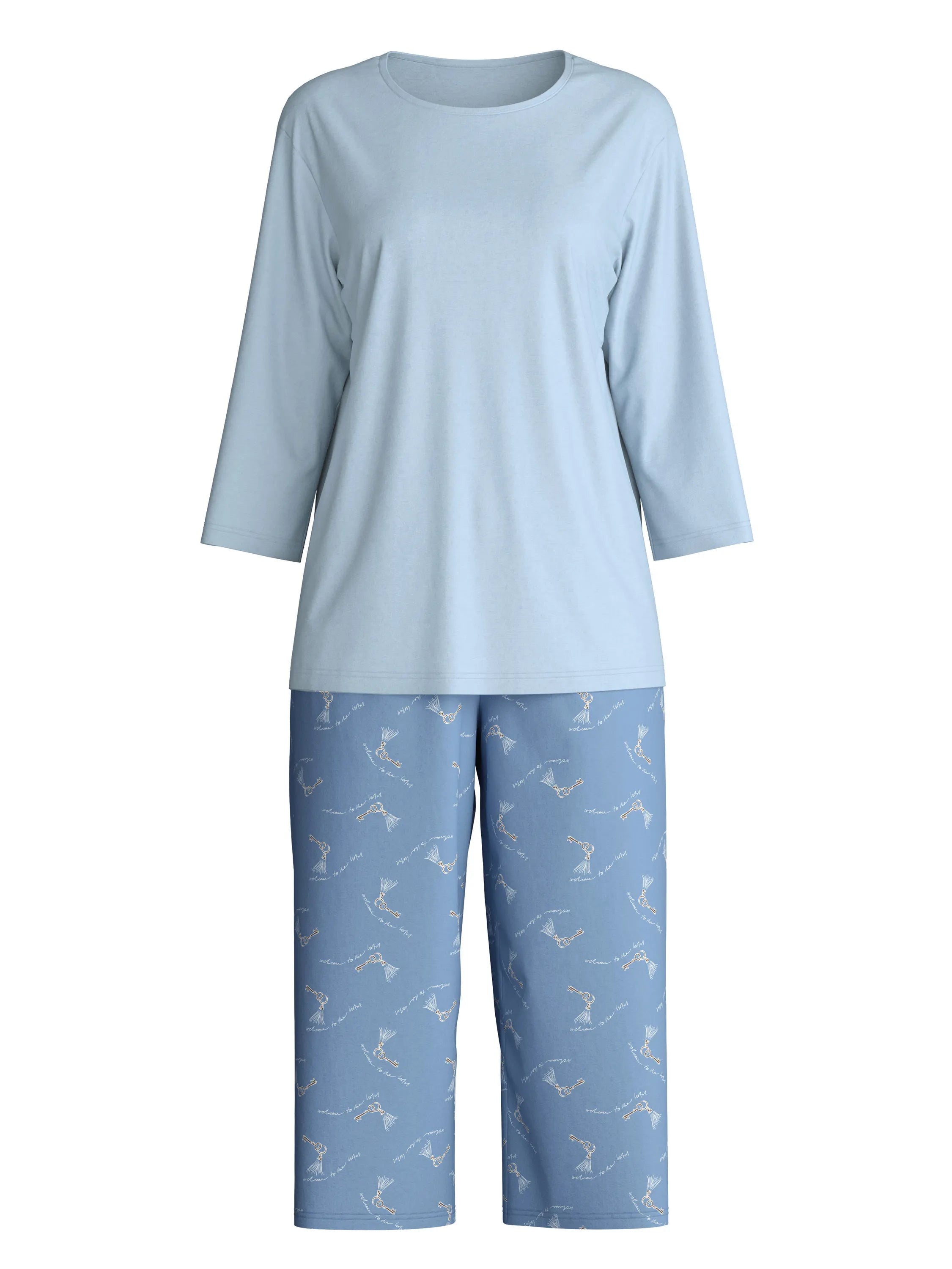 Schlafanzug mit 3/4-Hose