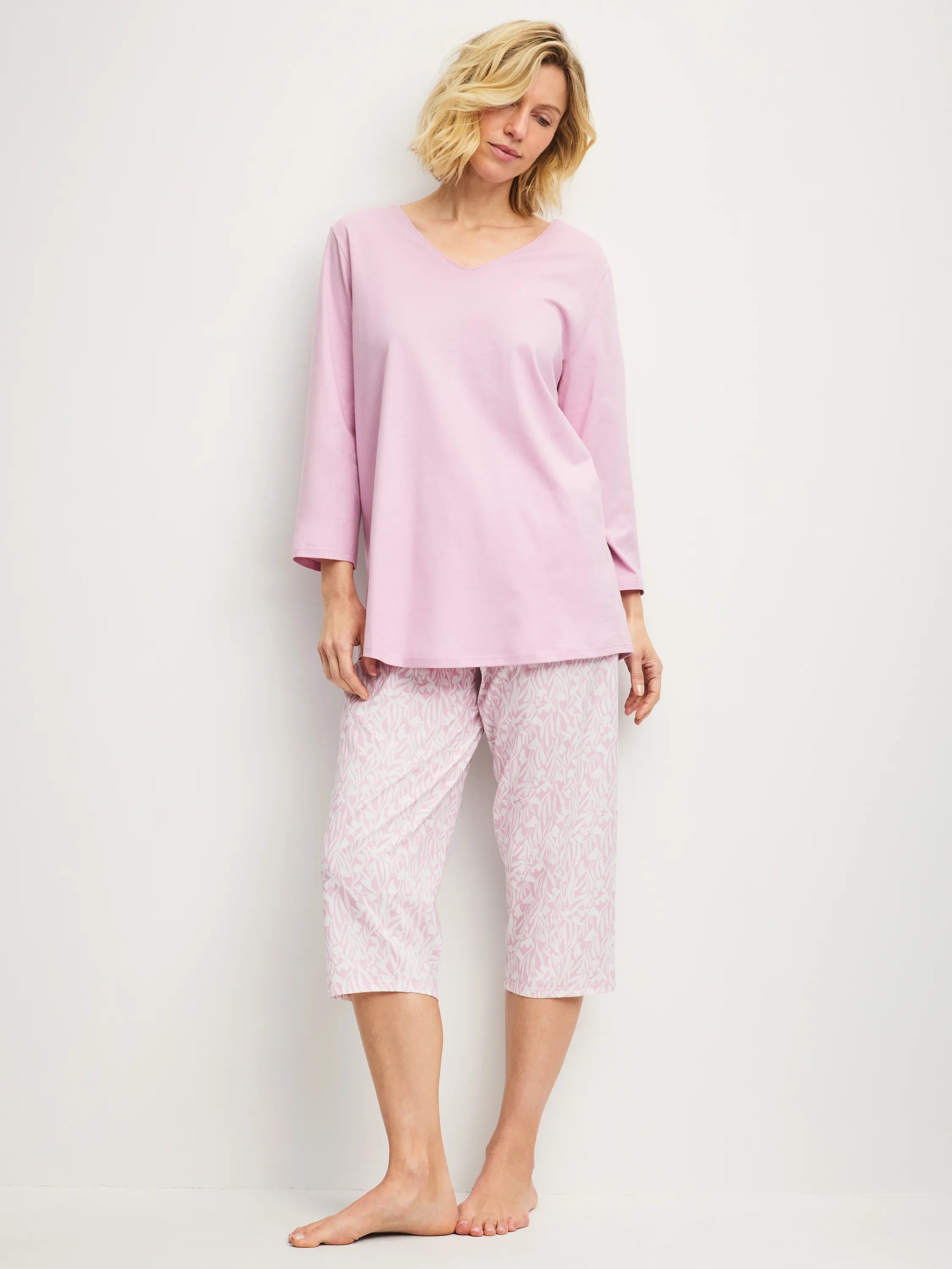 Pyjama 3/4 aus Baumwolle