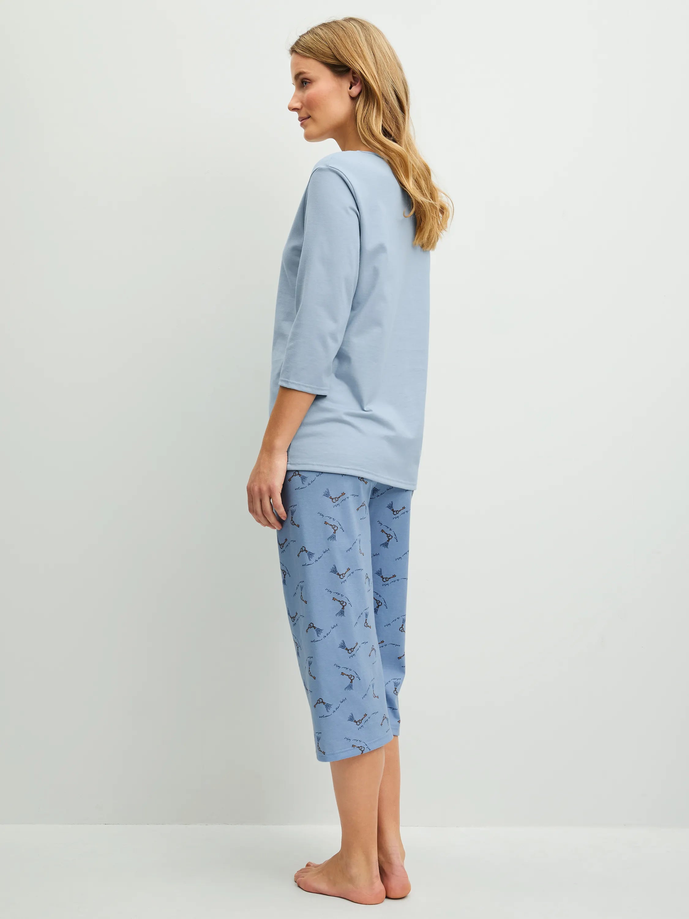 Schlafanzug mit 3/4-Hose