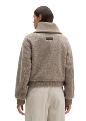 Teddyjacke mit aufliegendem Kragen