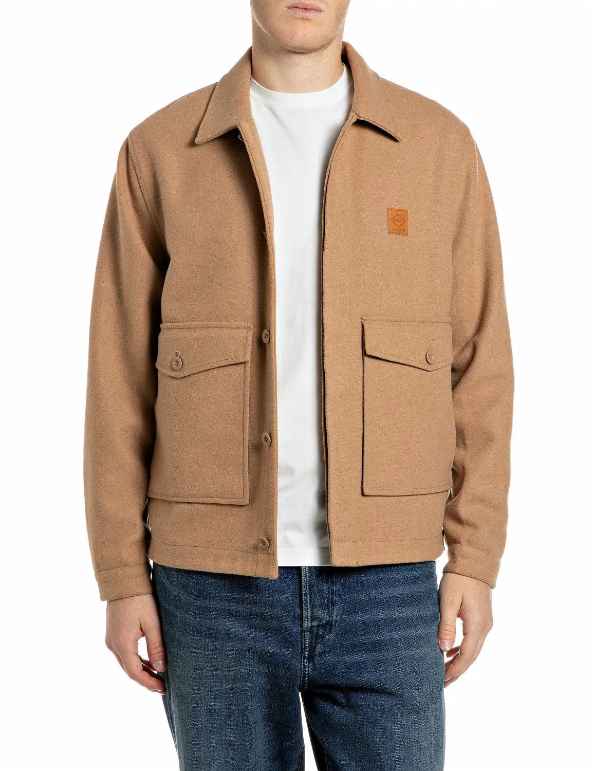Overshirt aus Wollmix