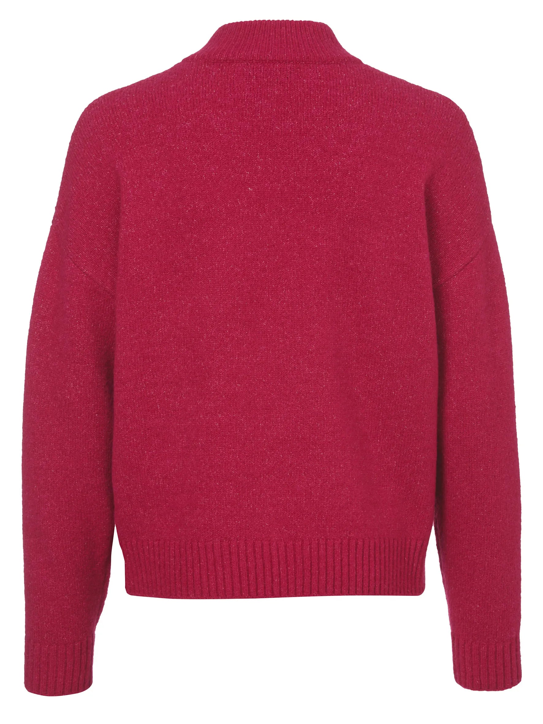 Strickjacke mit Bündchenkragen