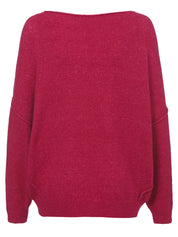 Strickpullover mit U-Boot-Ausschnitt