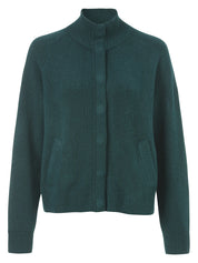 Strickjacke mit Stehkragen